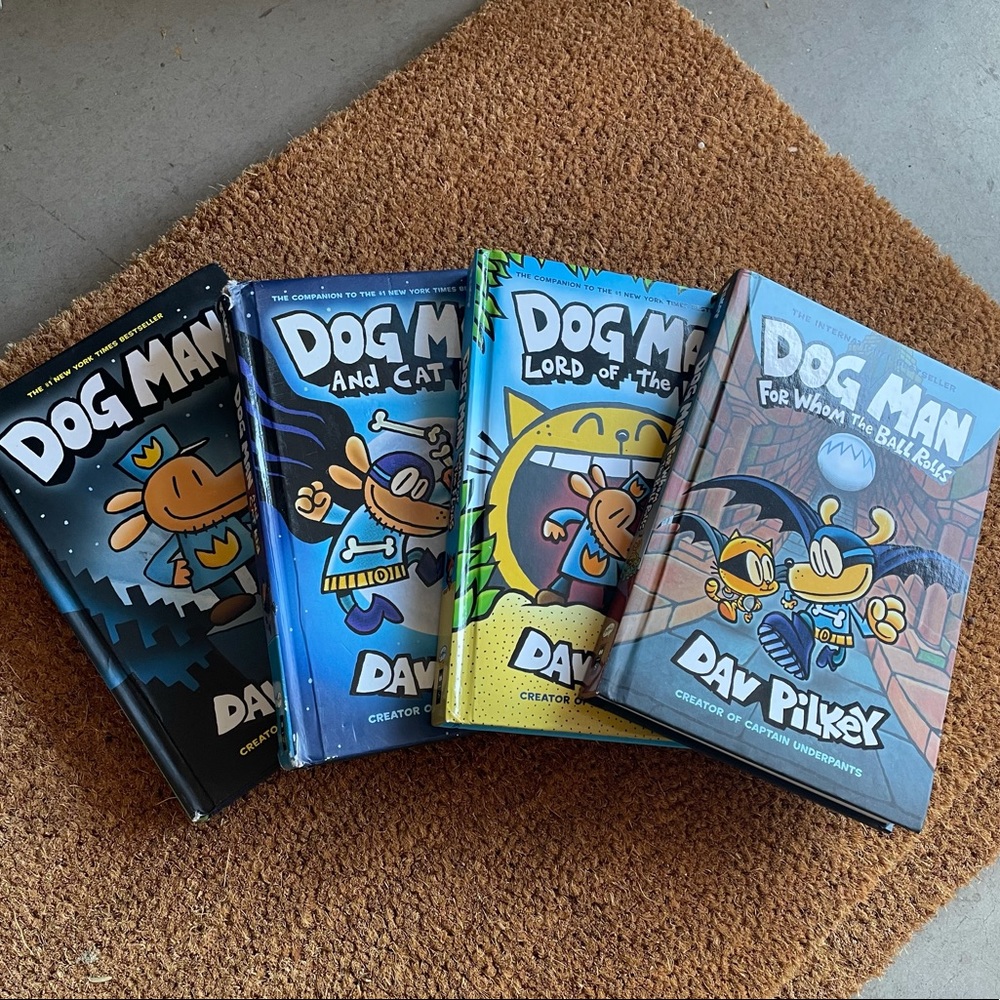 Set of 4 Dog Man hardcover books